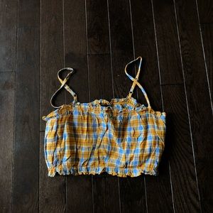 Plaid print crop top
